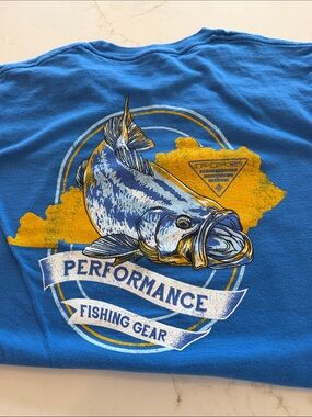 Performance Fishing Gear Blue Graphic Tee